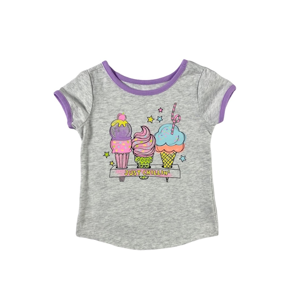 Grey Heather Just Chillin Ice Cream Toddler Shirt